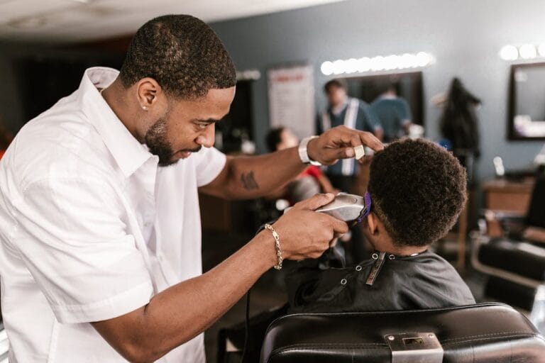 Barber Cutting a Child