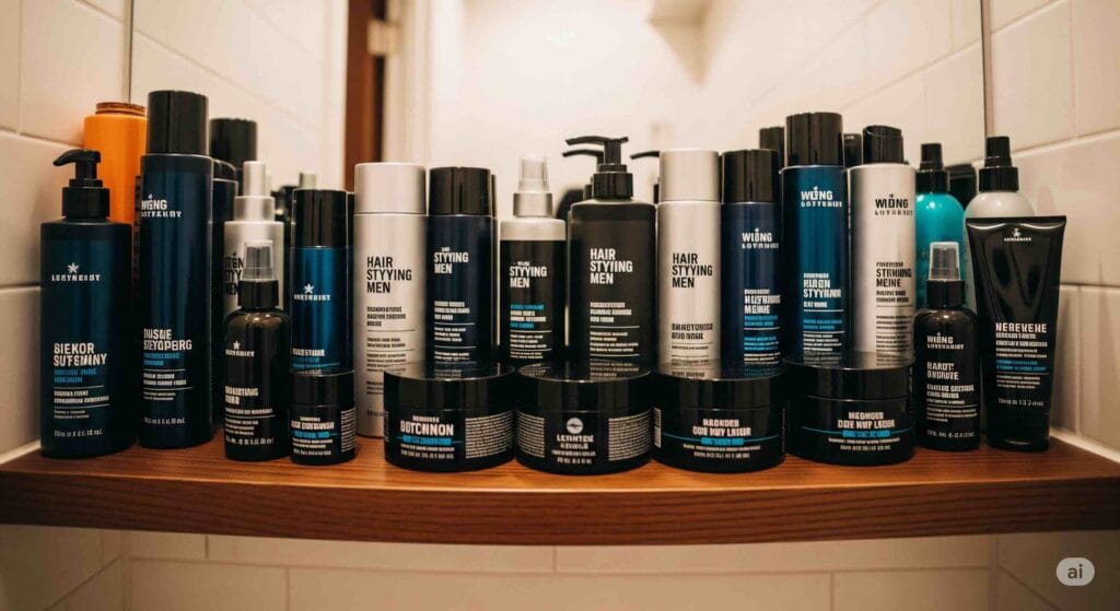 ai men's product shelf for the ultimate men's grooming