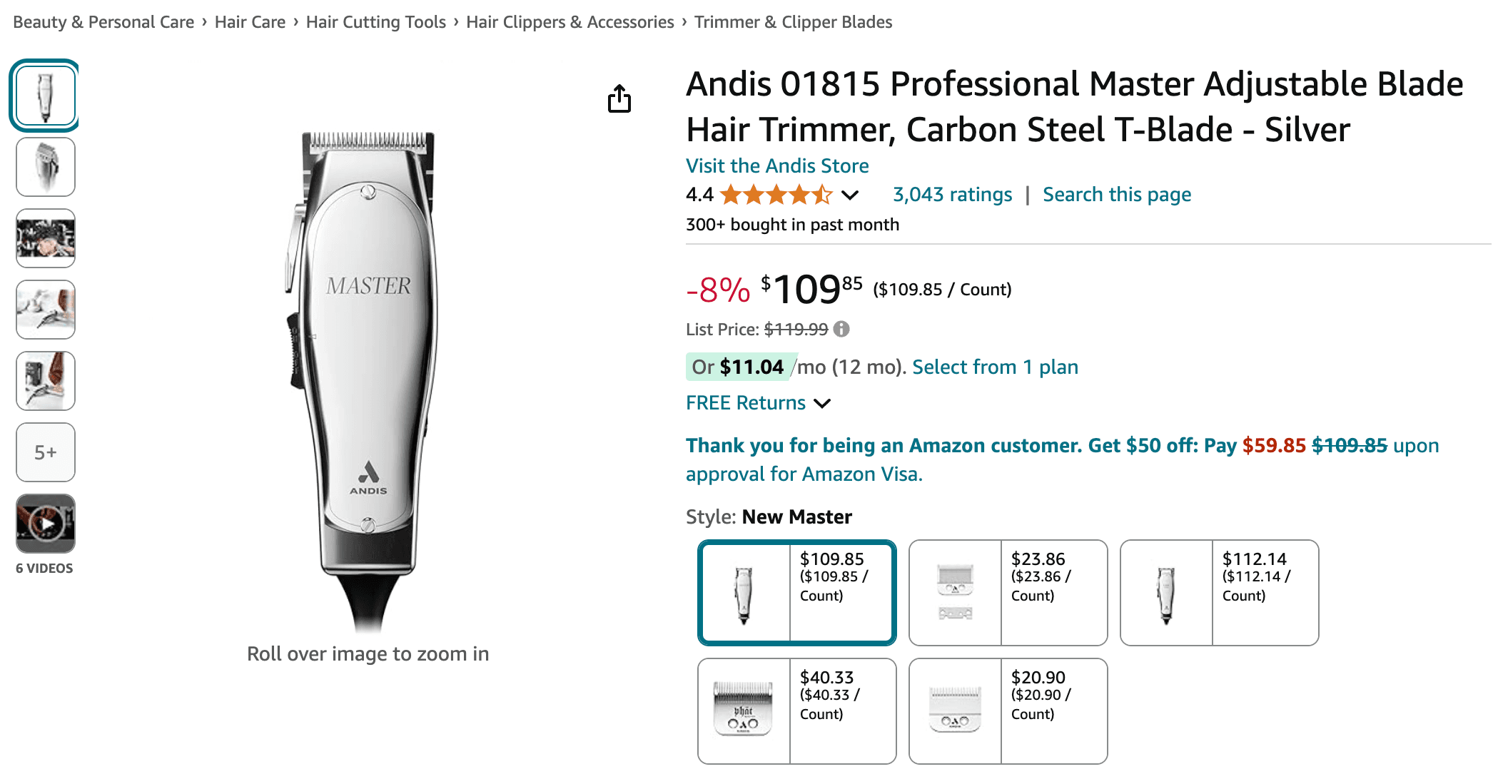 andis master trimmer