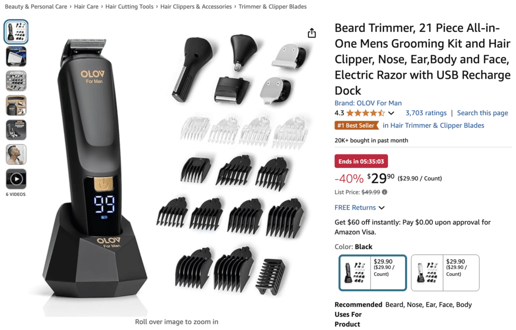 OLOV beard trimmer