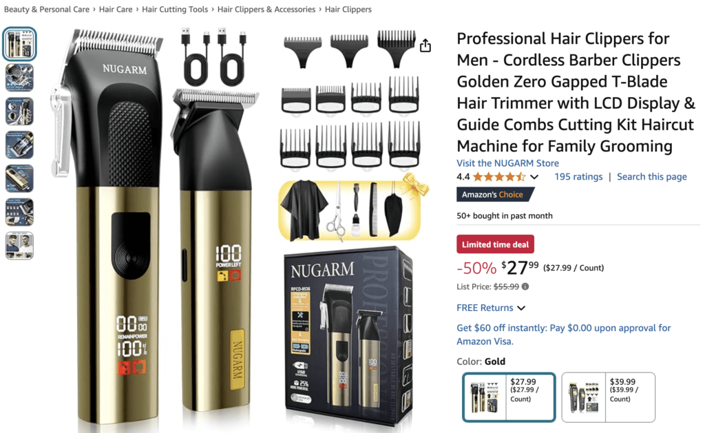 Professional Hair Clippers for Men