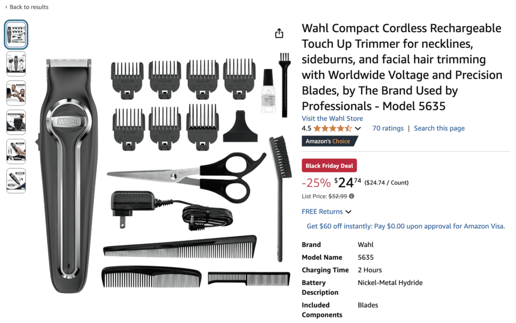 Wahl Compact Cordless