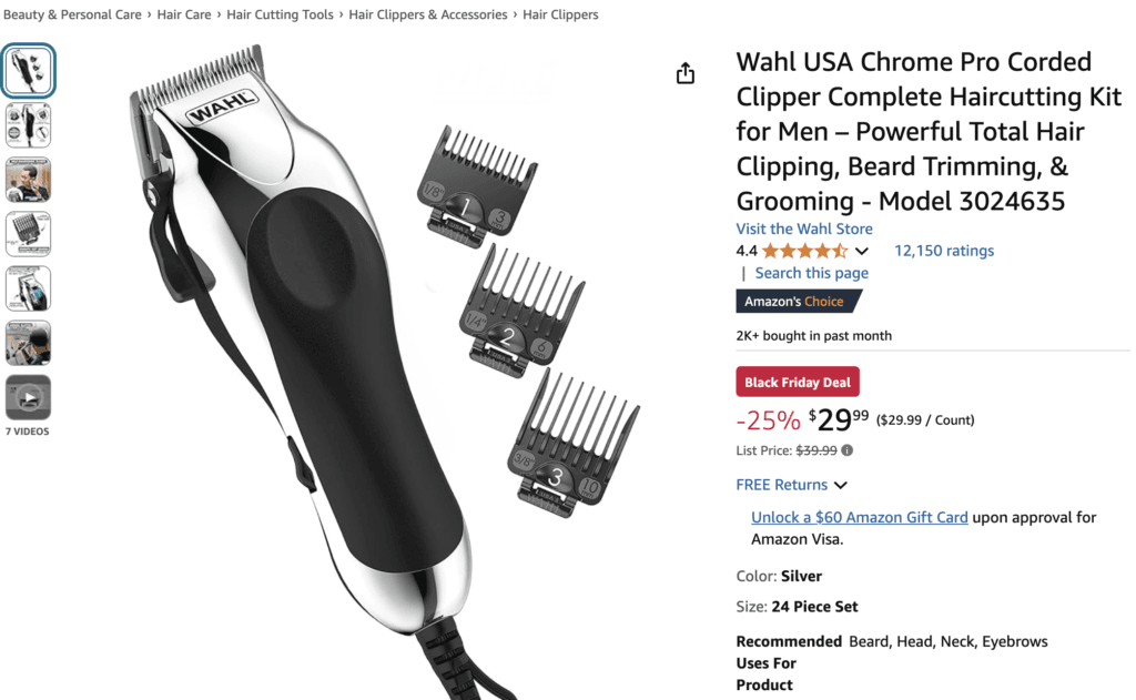 Wahl USA Chrome Pro Corded