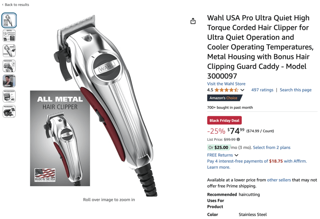 Wahl USA Pro Ultra Quiet