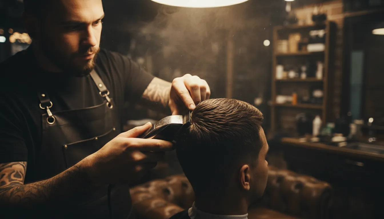 StyleCraft Saber Trimmer Review: Barbers' Lineup Pick 3 Barber creating a razor sharp lineup on a client's hairline with a trimmer