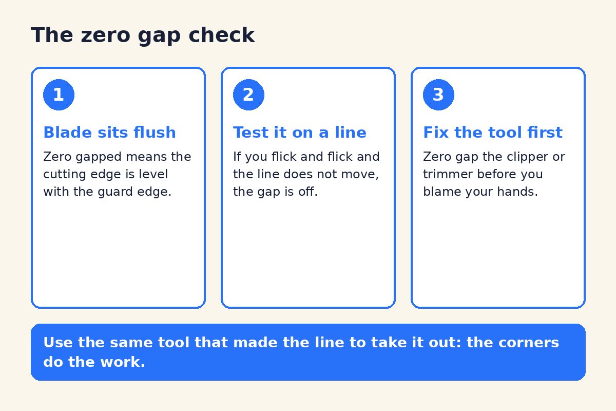 How to Blend a Zero Line: Fix Harsh Clipper Lines 2 Diagram of the zero gap clipper check for blending a line
