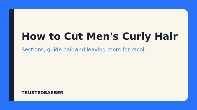 How to cut men's curly hair title card
