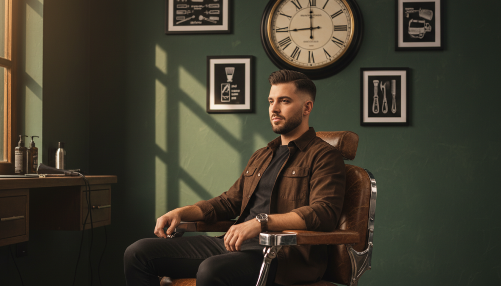 How Often Should You Get a Haircut? The Cadence Barbers Actually Recommend 1 photorealistic editorial photo for a men s grooming blog header a man with a fre