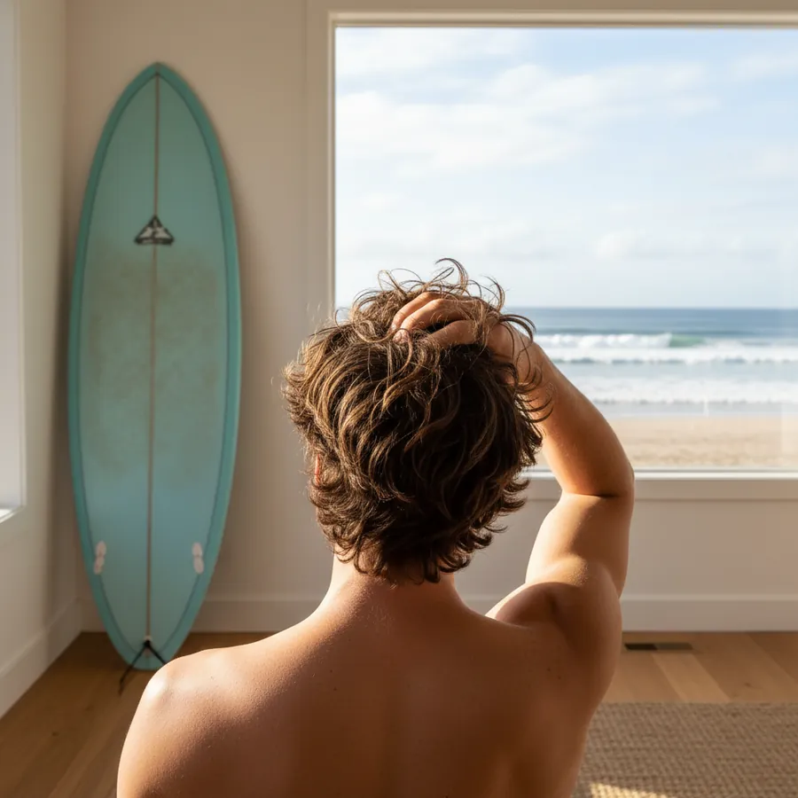 Best Sea Salt Sprays for Men (2026) 2 Man with textured wavy hair by a window