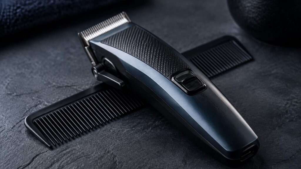 Clipper Over Comb: Tips From Two Barber Tutorials 1 Clipper and comb together on dark slate