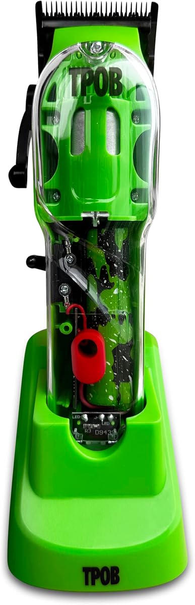 TPOB Slime 2 vs. Wahl Magic Clip Cordless: Which One Deserves Your Chair? 2 TPOB Slime 2 barber clipper with DLC X Fade blade and matte green case